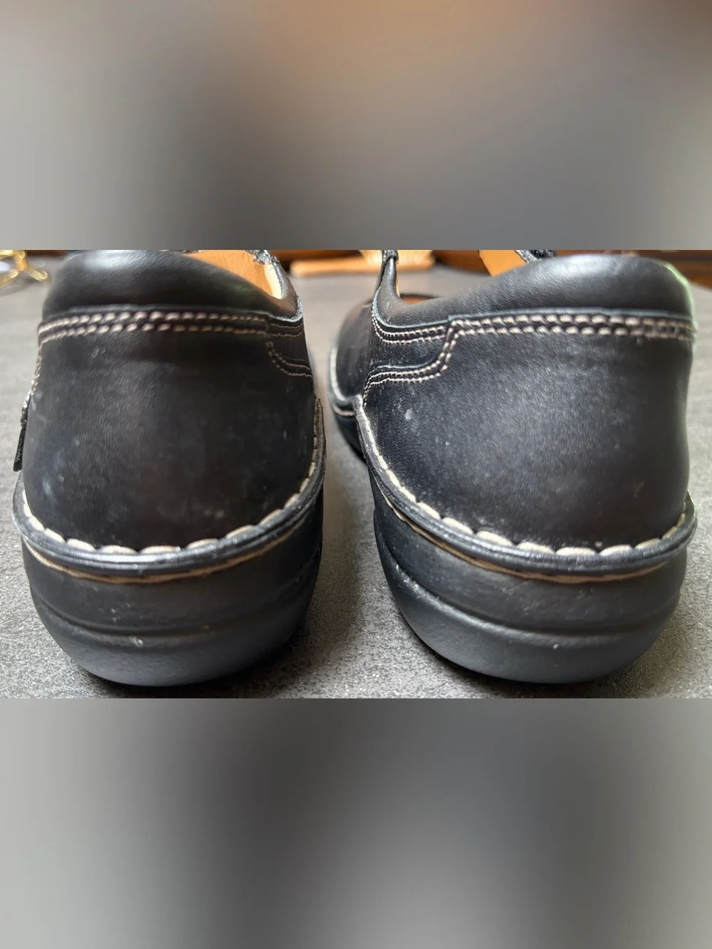 Finn Comfort Kids Black Leather Mary Jane Shoes